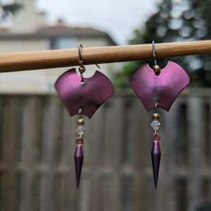 Titanium, space earrings